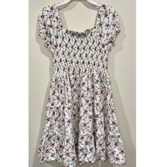 Ralph Lauren Girls Floral Smocked Cotton Jersey Dress L 12–14. (Used) - Picture 3 of 4